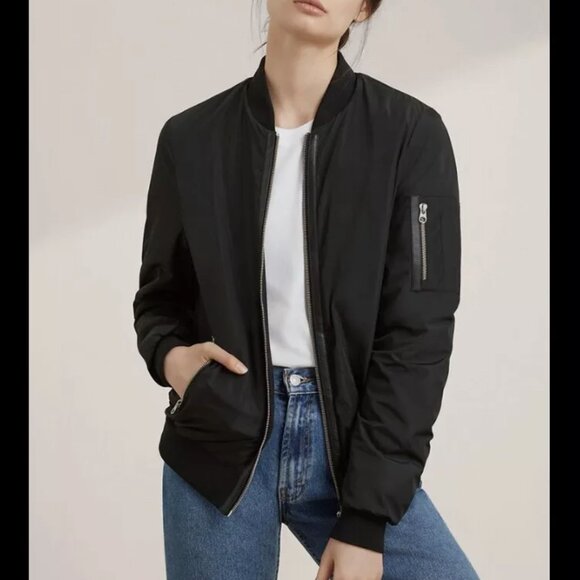 Mackage XS Aritzia Cara Bomber Jacket in Black - Picture 1 of 5